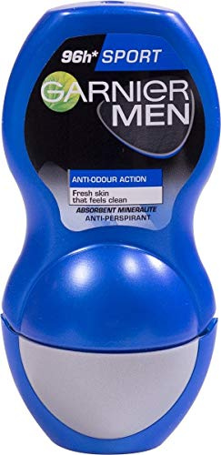 Garnier Men Mineral Sport Antiperspirant in Kugel, frisches und sauberes Leder auch nach Kraft, 50 ml