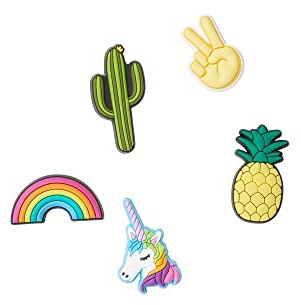 Crocs Jibbitz-Schuhanstecker 5er-Set | Individualisieren Sie Ihre Crocs mit Jibbitz Fun Trend One-Size