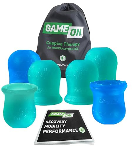 Juego de terapia de ventosas - Kit de ventosas para terapia de masaje - Copas de silicona - Copas de masaje - Ventosas inteligentes para liberación de fascia y miofascial (grande, XTRM XNRGY)