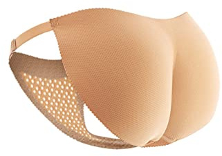 Bragas de silicona acolchadas para mujer, braguitas realzadoras de glúteos y caderas con relleno falso, moldeador corporal realzador de caderas (piel, M)