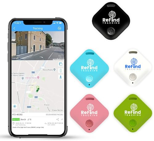 ReFind R4 Traceur Intelligent pour Android et iPhone. Mini Balise GPS Bluetooth 5.0. Alternative Samsung AirTag pour Clés, Animaux, Portefeuilles et Bagages (Noir)