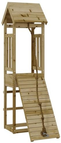 Maisonnette de jeu avec mur d escalade bois de pin imprégné