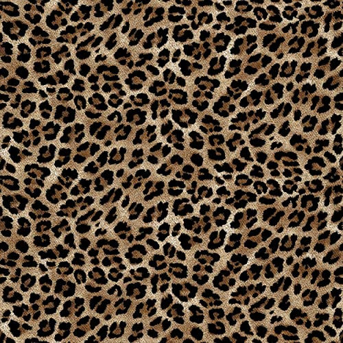 HEKO PANELS Oxford Wasserdichte Canvas-Stoff Polyester Nähstoffe Dekostoffe Wasserabweisend Blickdicht Leopard Tupfen 2 Meter 155 x 200 cm