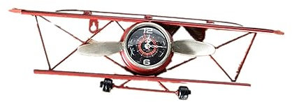 Garneck Flugzeiguhr Wanduhr Retro Design Aufhängen Für Wohnzimmer Schlafzimmer Bar Dekoration Ohne Batterie
