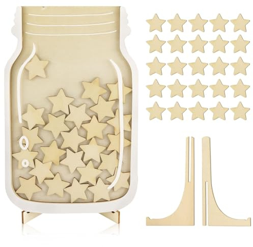 TaimeiMao Belohnungsglas Schule,Belohnungssystem Kinder,Stern-Belohnungsgläser für Klassenzimmer,Stern Personalisiertes Belohnungsglas,Personalisierte Stern-Belohnungsgläser für Kinder (Holzfarbe)