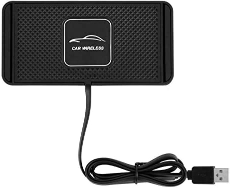 VOBOR Schnellladematte, Auto Qi Schnellladegerät, Rutschfest Induktive Ladestation, Handyhalterung Ständer, Wireless Charger Auto für Samsung