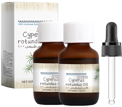2Pcs Cyperus Rotundus Oil, Cyperus Rotundus Oil for Hair Removal, Organic Cyprus Rotundus Oil Hair Inhibitor for Reducing Body Hair Growth