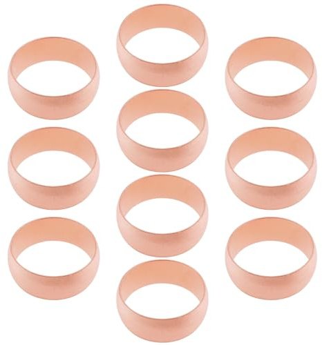 EMSea 10 Stück 18 mm Kupfer-Kompressionshülsen für 18 mm Rohrleitungen geeignet Kupferhülsen Klemmverschraubung
