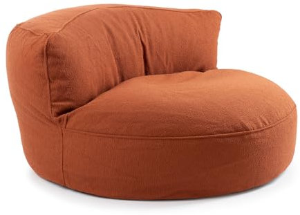 Lumaland Sitzsack Lounge Sofa aus der Teddy-Reihe | Indoor Bean Bag mit Füllung – für Erwachsene & Kinder | Mini-Sofa inkl. EPS Perlen | Sitzkissen zum Sitzen & Liegen – 90x50x30 cm