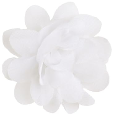 Anevous 10 Stück Chiffon Blume Patches, Blume Applique Applikationen, Stoff Flicken zum Aufnähen, Dekorative Aufnähe für Kleidung DIY Nähen Handwerk Stirnbänder Zubehör,Weiß