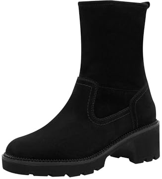Tamaris Comfort bottines femme cuir à talon bloc, Black, 39 EU