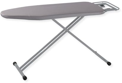 SensaHome Table à Repasser – Planche Pliable avec Support pour Fer à Repasser – 120×38 cm – Gris Clair