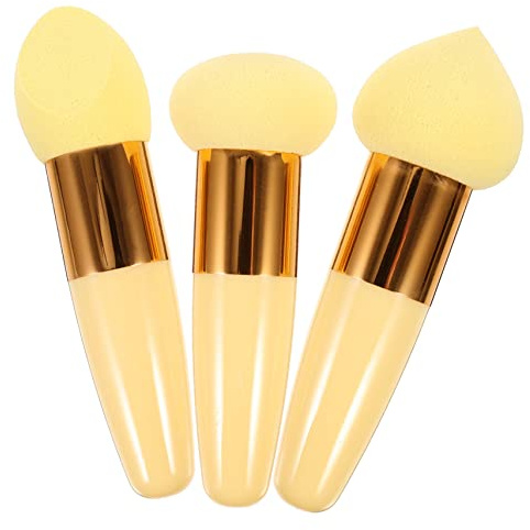 FRCOLOR 3pezzi Spugna per Fondotinta Correttore e Trucco di Pennello Spugna per Trucco Bagnato e Asciutto Accessori per Cosmetici