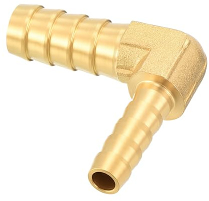 Kozelo 90°Brass Hose Barb Fitting 1/2(15mm) Barb to 3/8(10mm) | Hose Barbed Fittings for Home Machines, Massage Bathtubs, and Irrigation Systems