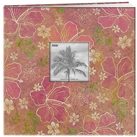 Pioneer, Album Raccoglitore con 10 Buste Trasparenti per Inserti, Copertina con portafoto, Motivo: Ibisco, 30,5 x 30,5 cm