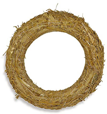 Riffelmacher & Weinberger-Corona de Paja Diámetro: 30 cm, Color Beige, (75120)