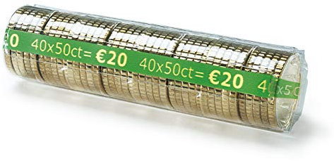 Monetique L250TC050 Münzhüllen, 0,50 Euro, 250 Stück