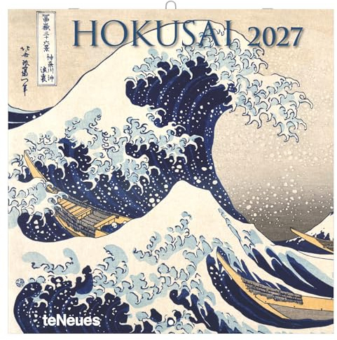 CALENDRIER 2027 HOKUSAI - ART JAPONAIS - FORMAT 30x30cm (TN) + offert un agenda de poche