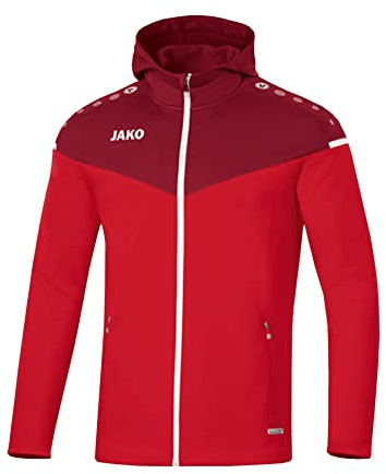 JAKO Herren Kapuzenjacke Champ 2.0, Rot/Weinrot, XXL