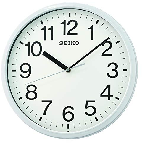 SEIKO QXA756WLH Office Wall Clock, White, 12 Inch
