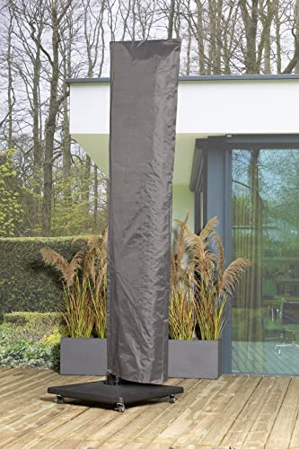 Gardissimo XXL Schutzhülle Premium 344400, 275 x 70 cm, Grau | Atmungsaktiv, Frostbeständig, Wasserdicht, Mit Stab, Für Sonnenschirm bis 500 cm