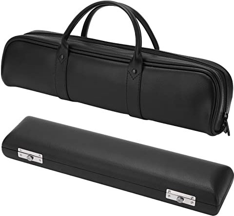 Restokki Flötentasche mit 16 Löchern, Kunstleder, Schwarze Flöten, Aufbewahrungstasche, Tragetasche, Musikinstrumentenzubehör für Spieler, Musiker, Geschenk