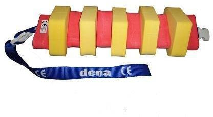 Schwimmgürtel Jugendliche Farbe Gelb/Rot mit Sicherheitsverschluß 100cm Länge, verstellbarem Gurtband und abnehmbaren Plastazote-Schwimmern. Geeignet für Schwimmtraining. Nur so viel Hilfe wie nötig!