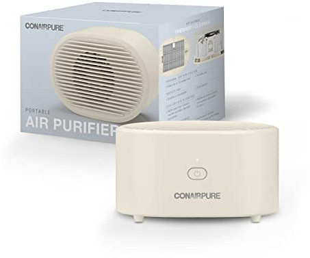 Conair Portable Small Air Purifier, Rechargeable Corded/Cordless, HEPA Air Filter, Allergy, Dust, Pollen, Odor Control, Bedroom, Dorm Room, Small Room