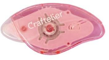 Craftelier - Dispenser adesivo con nastro biadesivo riposizionabile | Progettato per progetti di scrapbooking e altri lavori artigianali | Ricaricabile e privo di acidi | Misure 8 mm x 7 m - Colore