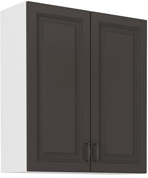 Kuechen-preisbombe Hängeschrank 80 cm Stilo Grau Küchenzeile Küchenblock Küche Landhaus Höhe 90 cm