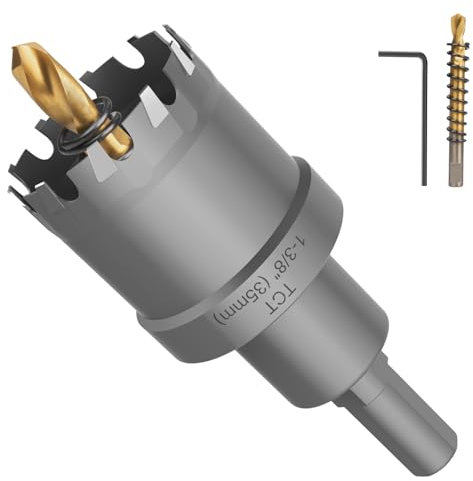 Lytool 35 mm Sega a Tazza in Carburo per Lamiera di Acciaio Inossidabile, Metallo, Ferro, Acciaio Dolce, Legato, Alluminio e Pannello di Alluminio
