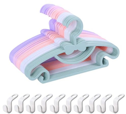 haweeli Grucce Appendiabiti in plastica per neonati e bambini (29,5cm, Confezione da 30)