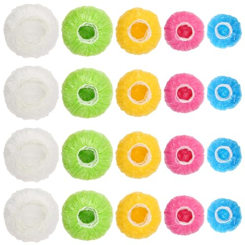 90Pcs Reusable Elastic Food Bowl Storage Covers, Sublaga Bowl Covers, Variety of 5 Translucent Stretchable Sizes and Colorful Dish Plate Covers, Alternative to foil, Plastic Wrap,BPA Free