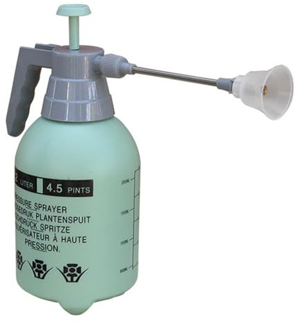 Botella pulverizadora a presión – Pulverizador de agua de 2 L para plantas, pulverizador de bomba manual a presión, pulverizador de parche de vegetales | Pulverizador de jardín con poste de extensión,