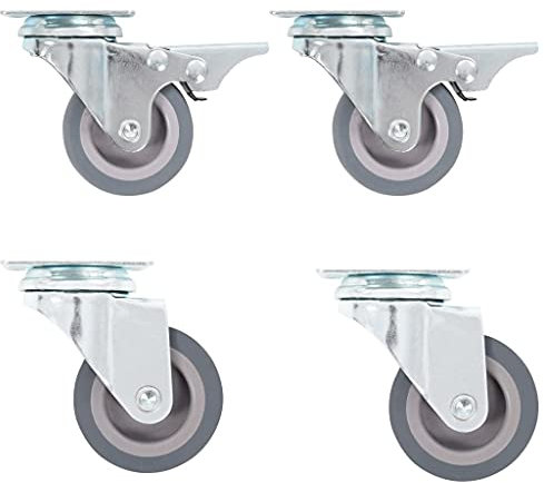 ShGaxin 16 STK. Lenkrollen 50 mm, Transportrollen, Rollen Werkbank, Lenkrollen Für Möbel, Möbelrollen, Strandkorbrollen, Rollen Für Schirmständer,