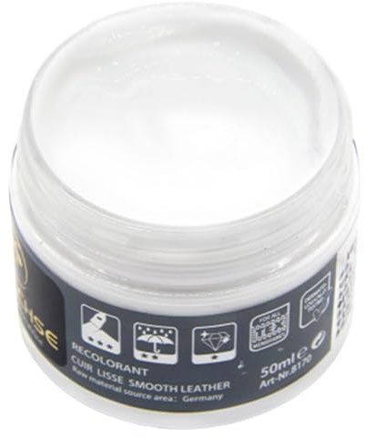 Restoir de couleur en cuir | Baume recolorant en cuir sec rapide de 50 ml | Crème de réparation polyvalente, dissolvant à gratter, conditionneur de meuble, pour canapés, chaussures, peinture sur canap