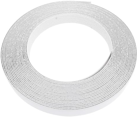 BIUDECO Self-adhesive Edges Banding Tape for Cabinets White PVC Veneer Edging Strip Furniture Panel Edge Strip for Wood Plywood and Hardboard with Heat-activated Glue