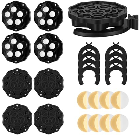 8 Stück Kugelrollen für Möbel, Möbel Rollen 360° Drehbar, Möbelrollen Schwerlast mit Bremsbelag, Selbstklebende Möbelrollen Flach mit 5 Nylonball, Kugelrollen Schwerlast für Kleinmöbel Mülleimerbox