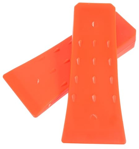 YARNOW Cale D'abattage en Plastique Orange 20 Cm pour Bûcheronnage et Jardinage, Lot de 2 Coins Forestiers Résistants pour Outils de Coupe du Bois Sécurisés et Précis