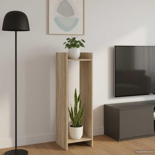 Sophrelle Supporto per Piante Rovere Sonoma 30 x 30 x 100 cm Marrone,899566
