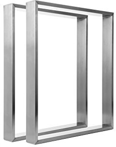 KTC Tec Tischgestell Edelstahl TR 80x20 600 Untergestell Kufen Tischuntergestell Tischkufe Design Tisch Esstisch, 2 STK