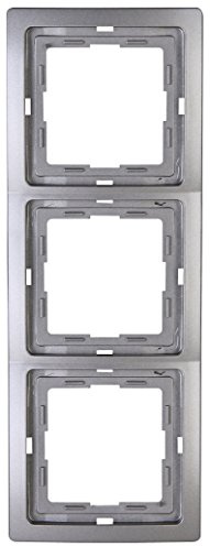 Kopp Abdeckrahmen 3-fach, 1 Stück, platin, 400343064 Venedig