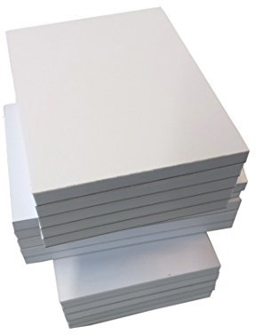 50x Mini Notizblocks blanko 50 Blatt, 67mm x 90mm, Qualitäts-Offset-Papier 80g/m² (22413)