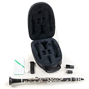 Roy Benson Kinder Bb-Klarinette CG-200B (Deutsches System, kindgerechte Mechanik, inklusive zwei Birnen und Pflegezubehör, im Leichtetui, mit Rucksackgarnitur)