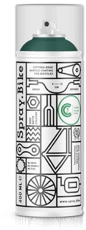 SPRAY.BIKE Fahrrad Lackspray - britisches renngrün Matt (LONDON- Greenwich) in 400 ml Spraydose - KEINE GRUNDIERUNG notwendig - Fahrrad Lack, Sprühlack, Acryllack, Lack Spray