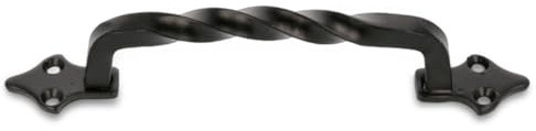 Amig - Maniglie per Mobili - Modello 1002 - Acciaio - Ferramenta Rustica - 130 mm - Senza Piastra - Viti incluse - Finitura: Nera