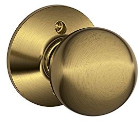 SCHLAGE Orbit Drehknopf, Antik Messing (F170 ORB 609)