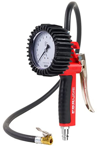 GAV Reifenfüller Messgerät mit WIKA 80mm Manometer (Geeicht) Profi Reifendruckprüfer Druckluft für Auto, Motorrad, Lkw uvm