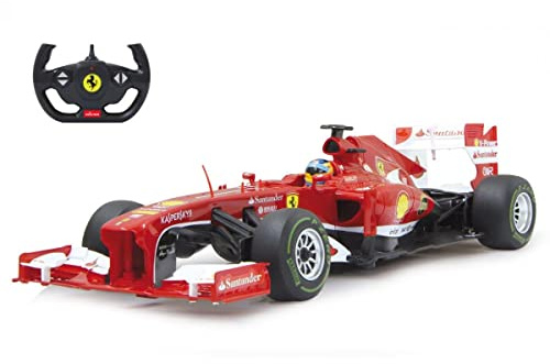 JAMARA 403090 - Ferrari F1 1:12 2,4GH - zoffiziell lizenziert, bis zu 1 Stunde Fahrzeit bei ca. 9 Km/h, perfekt nachgebildete Details, hochwertige Verarbeitung, Rot