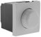 Zenitech - Dimmer Rotativo Semplice - Apparecchiatura Elettrica Componibile - Compatibile con Scatole da Incasso Standard - 60-300W - Fissaggio a Vite e Ganci - Grigio